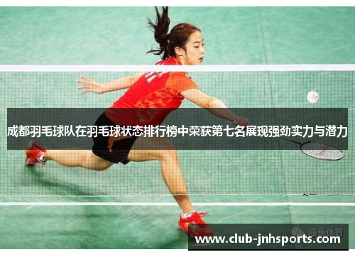 成都羽毛球队在羽毛球状态排行榜中荣获第七名展现强劲实力与潜力