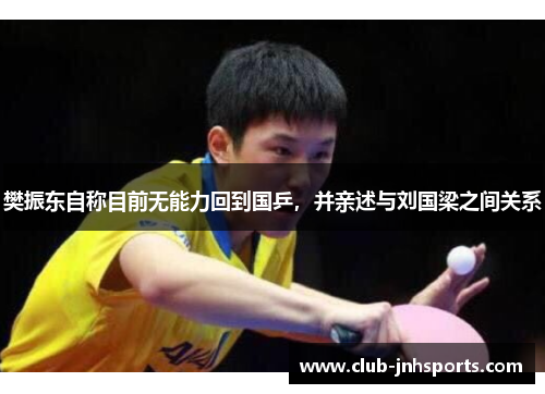 樊振东自称目前无能力回到国乒，并亲述与刘国梁之间关系